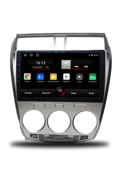 EXVOL HONDA CİTY 2009-2011 ANDROİD MULTİMEDYA CARPLAYLİ 9 İNC HD IPS EKRAN 4GB/64GB KAMERA HEDİYELİ ürün görseli 1