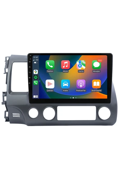 EXVOL Honda Civic Fd6 Android Multimedya 10 Inc Hd Ips Ekran 4gb/64gb Kamera Hediyeli ürün görseli 1