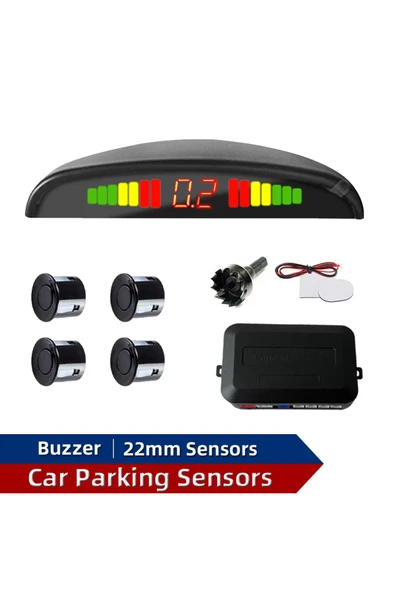 EXVOL kıngwınn ARAÇ PARK SENSÖRÜ DİJİTAL EKRAN+ SES İKAZLI 22 MM 4 GÖZ SU GEÇİRMEZ ürün görseli 1