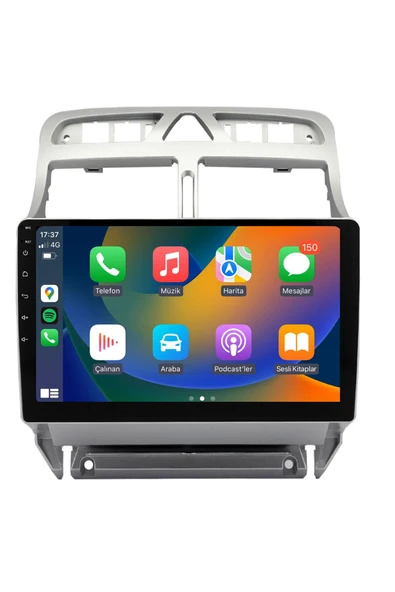 EXVOL PEUGEOT 307 MULTİMEDYA CARPLAY 9 İNC HD IPS EKRAN 4GB/64GB ANDROİD 12 SÜRÜM PARK KAMERASI HEDİYELİ ürün görseli 1