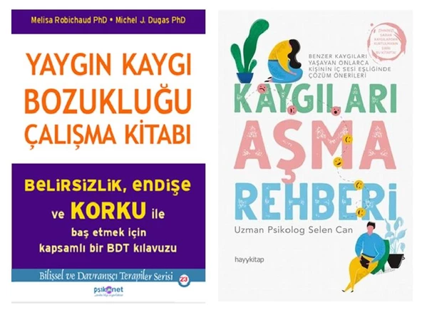 Yaygın Kaygı Bozukluğu Çalışma Kitabı + Kaygıları Aşma Rehberi 2 Kitap ürün görseli 1