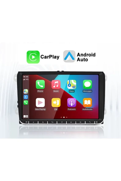 EXVOL VOLKSWAGEN CADDY JETTA PASSAT SKODA SEAT 2GB/32GB MULTİMEDYA CARPLAY HD IPS EKRAN KAMERA HEDİYELİ ürün görseli 1