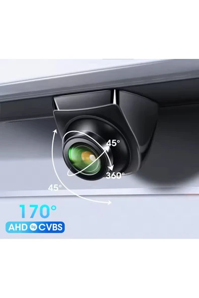 EXVOL PRAMİT GERİ GÖRÜŞ PARK KAMERASI 1080P AHD 170 DERECE 360 DÖNEN AHD-CVBS PARK ÇİZGİ AYARLI ürün görseli 1