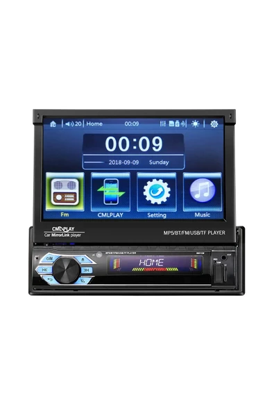 EXVOL İNDASH 7 İNC DOUBLE TEYP DOKUMATİK BLUETOOTH USB-SD-AUX 1080P HD + KAMERA HEDİYELİ ürün görseli 1