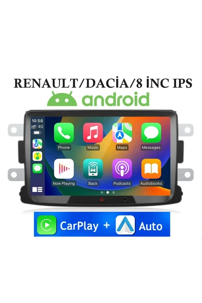 EXVOL RENAULT DACİA DUSTER SYMBOL SANDERO UYUMLU ANDROİD MULTİMEDYA 2/32GB CARPLAYLİ HD IPS EKRAN ürün görseli 1