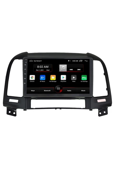 EXVOL Hyundai Santa Fe 2006-2012 Android Multimedya Carplay 9 Inc Hd Ips Ekran 4gb/64gb Kamera Hediyeli ürün görseli 1