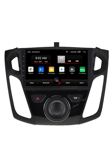 EXVOL FORD FOCUS 3-4 MULTİMEDYA CARPLAY 9 İNC HD IPS 4GB/64GB ANDROİD 12 SÜRÜM PARK KAMERASI HEDİYELİ ürün görseli 1