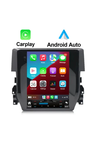 EXVOL HONDA CİVİC FC 5 ANDROİD TESLA MULTİMEDYA 2GB/32GB HD IPS EKRAN KAMERA HEDİYELİ ürün görseli 1