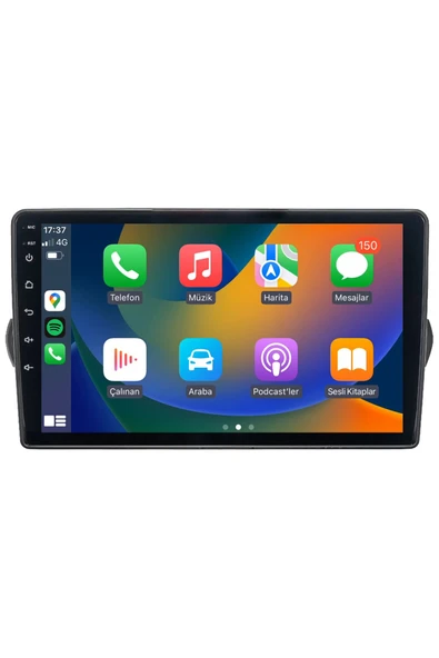 EXVOL FİAT EGEA MULTİMEDYA CARPLAY 9 İNC HD IPS EKRAN 4GB/64GB ANDROİD 12 PARK KAMERASI HEDİYELİ ürün görseli 1