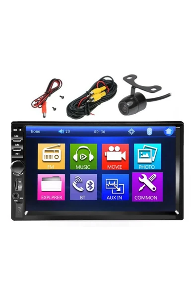 EXVOL Exw-x70 Oto Teyp 7 Inc Bluetooth+ Gece Görüşlü Park Kamerası Mp5 Usb Sd Mirror Link Kingwin ürün görseli 1