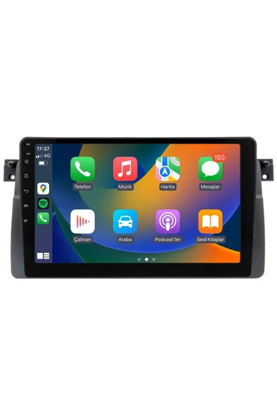 EXVOL BMW E46 MULTİMEDYA CARPLAY 9 İNC HD IPS EKRAN 4GB/64GB ANDROİD 12 PARK KAMERASI HEDİYELİ ürün görseli 1