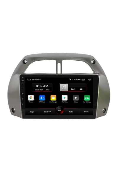 EXVOL TOYOTA RAV 4 2001-2004 ANDROİD MULTİMEDYA CARPLAYLİ 9 İNC HD IPS EKRAN 4GB/64GB KAMERA HEDİYELİ ürün görseli 1