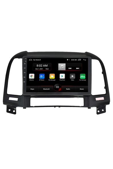 EXVOL Hyundai Santa Fe 2006-2012 Android Multimedya Carplay 9 Inc Hd Ips Ekran 2/32gb Kamera Hediyeli ürün görseli 1