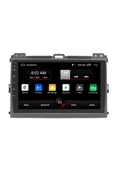 EXVOL TOYOTA PRADO 2004-2009 ANDROİD MULTİMEDYA CARPLAYLİ 9 İNC HD IPS EKRAN 2GB/32GB KAMERA HEDİYELİ ürün görseli 1