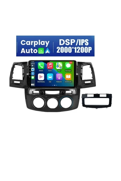 EXVOL Toyota HİLUX Android Multimedya 2006-2015 9 Inc Ips Hd Ekran 4GB/64GB Carplayli + Kamera Hediyeli ürün görseli 1