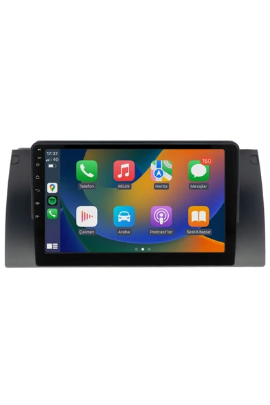 EXVOL BMW E39 MULTİMEDYA CARPLAY 9 İNC HD IPS EKRAN 4GB/64GB ANDROİD 12 PARK KAMERASI HEDİYELİ ürün görseli 1