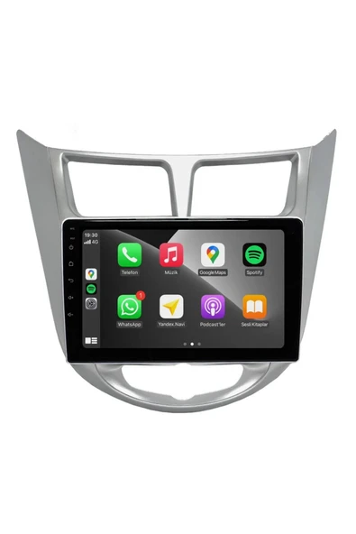 EXVOL Hyundai Accent Blue Multimedya Carplay 9 Inc Hd Ips Ekran 2gb/32gb Android 12 Kamera Hediyeli ürün görseli 1