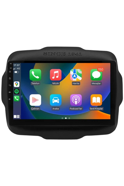 EXVOL Jeep Renegade Android Multimedya Carplay 2016-2020 9 Inc Hd Ips Ekran 2/32gb Kamera Hediyeli ürün görseli 1