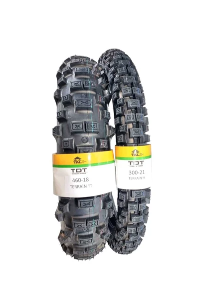 TKT PTTAVM: TDT TYRES Set 460-18 Ve 300-21 Cross Motosiklet Lastiği Ön