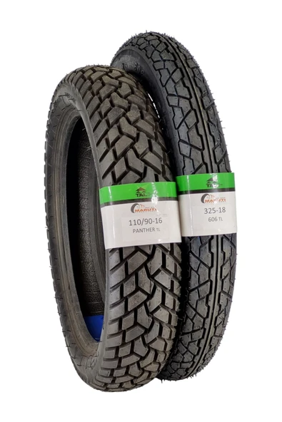 MARUTİ TYRES Kanunı Seyhan, 110/90-16 Tl Ve 325-18 Tl Dubleks Lastik Set ürün görseli 1