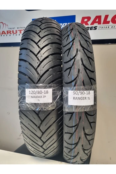 MARUTİ TYRES 120/80-18 VE 90/90-18 MOTOSİKLET LASTİK TAKIMI TL (TUBELESS - DUBLEKS) ürün görseli 1