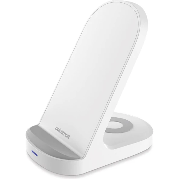 Polosmart 2 In 1 Masaüstü Kablosuz Şarj Cihazı Beyaz PBS129 ürün görseli 1