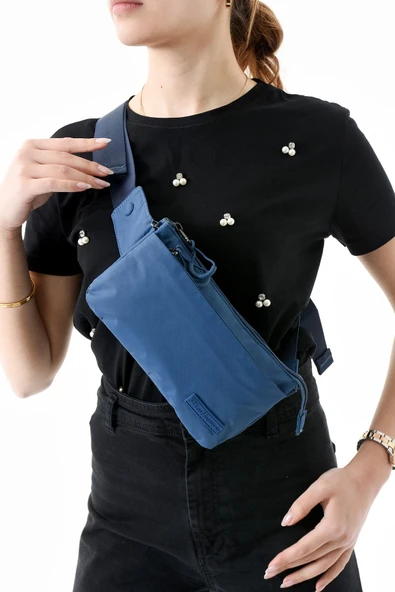 571 collections Çok Cepli Bel Çantası Unisex Mavi (Model: 571-13-9R) ürün görseli 1