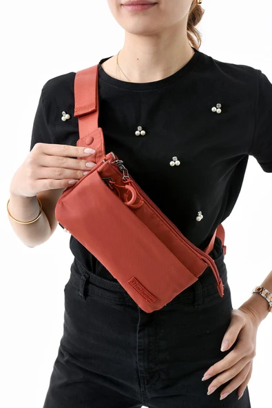 571 collections Çok Cepli Bel Çantası Unisex Kiremit (Model: 571-13-9R) ürün görseli 1
