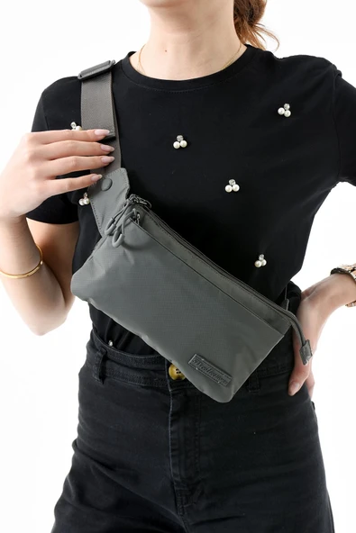 571 collections Çok Cepli Bel Çantası Unisex Gri (Model: 571-13-9R) ürün görseli 1
