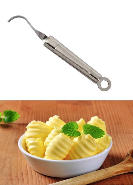Tereyağ Çekeceği Paslanmaz Çelik Tereyağ Kaşığı Sunum Kaşığı 21 cm ürün görseli 1