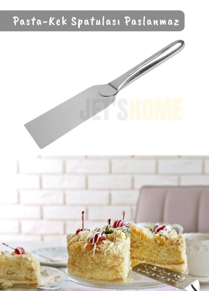 Pasta Spatulası Paslanmaz Kek Spatulası Krema Spatula No:3 Çelik 29 cm ürün görseli 1