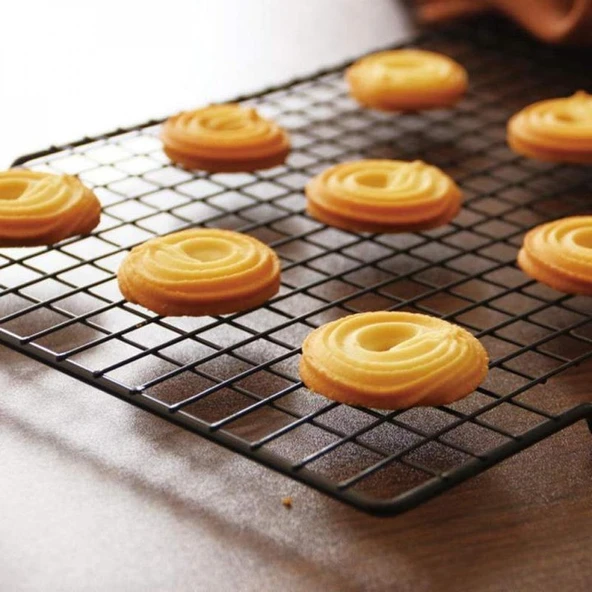 Büyük Boy Pasta Soğutma Dinlendirme Teli Ekmek Kek Kurabiye Soğutma Teli Glaso Teli 60x40 cm ürün görseli 1