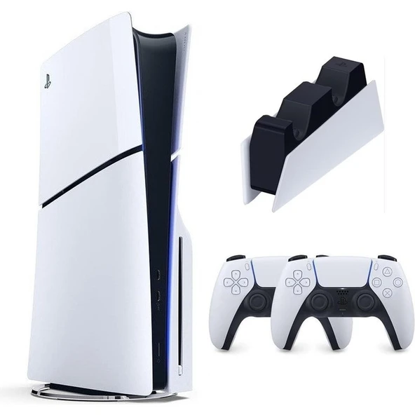 Sony Playstation 5 Slim + 2.Dualsense + Şarj İstasyonu ürün görseli 1
