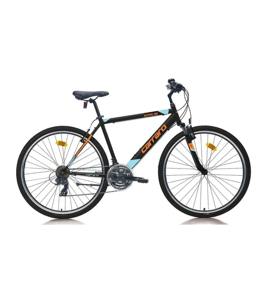Carraro Active 290 V Fren 21 Vites 28 Jant Şehir Bisikleti Siyah Turuncu Mavi 49 Kadro ürün görseli 1