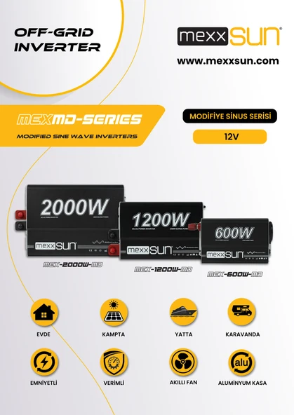 Mexxsun Modifiye sinüs 12V 1200W - Resim 7