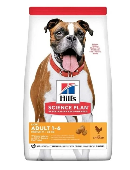 Hill's Light Medium Orta Irk Tavuklu Yetişkin Köpek Maması 1,5 KG Açık Mama ürün görseli 1
