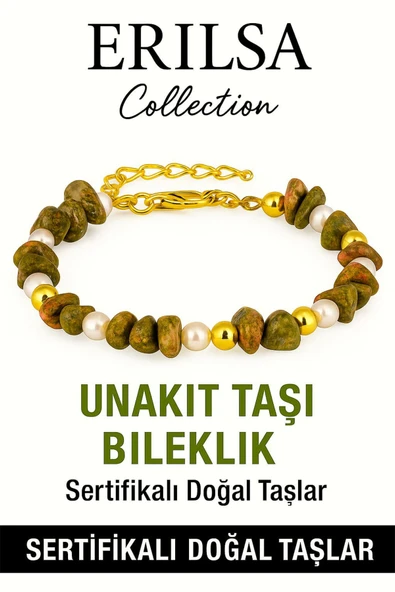 Sertifikalı İnci ve Unakit Taşı Bileklik – Denge ve Canlılık Enerjisi ürün görseli 1