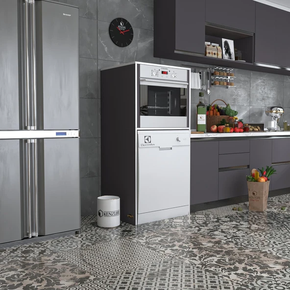 Kenzlife ankastre fırın&bulaşık makinesi dolabı botan gri 150*70*60 çamaşır makinesi ürün görseli 1