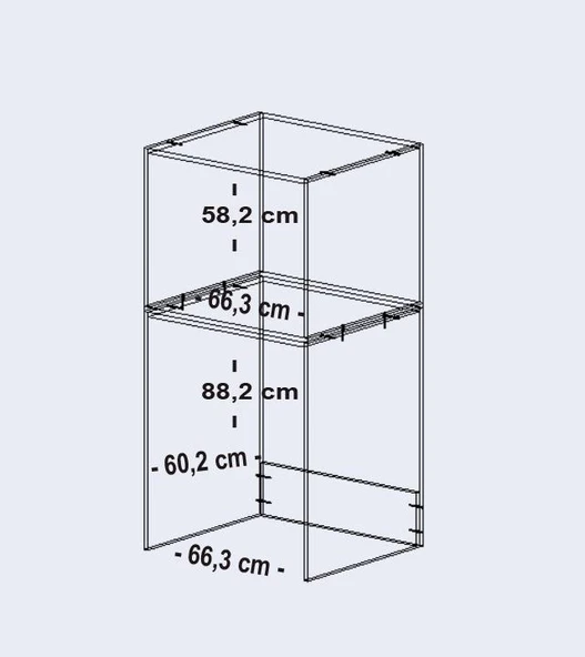 Kenzlife ankastre fırın&bulaşık makinesi dolabı botan cvz 150*70*60 çamaşır makinesi ürün görseli 1