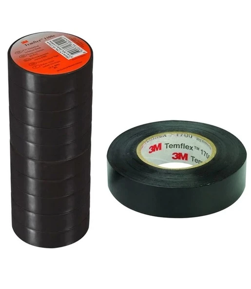 Elektrik İzolasyon Bandı Siyah 18 mm x 9.15 mt x 0.13mm ürün görseli 1
