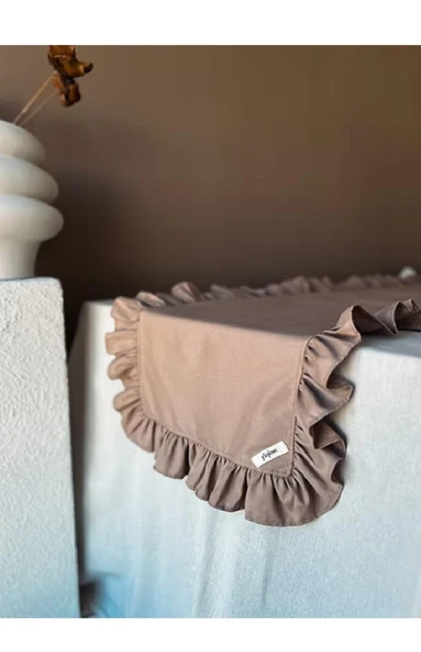 Sienna Kahve Fırfırlı Runner 40*120 cm ürün görseli 1