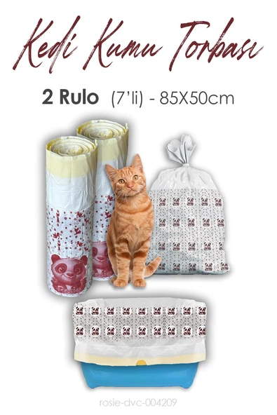 Rosie Kedi Kumu Torbası, 85x50cm Boyutunda, 14 Adet ürün görseli 1
