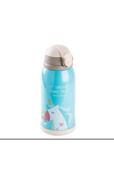 KAKE MAVİ UNICORN DESENLİ ÇOCUK TERMOSU 600ML ürün görseli 1