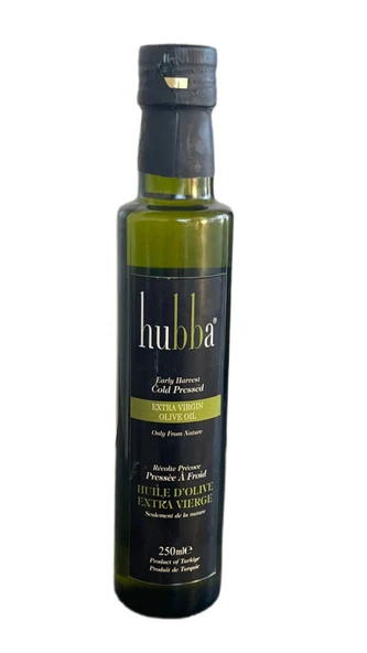 Hubba 250 ML Cam Şişe Yüksek Polifenol (+380) Naturel Sızma Zeytinyağı ürün görseli 1