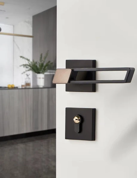 Minkingden 9903 Minimalist Sessiz Kapı Kolu Kilit Seti ürün görseli 1