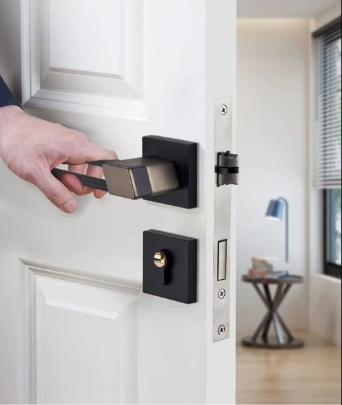 Minkingden 9903 Minimalist Sessiz Kapı Kolu Kilit Seti - Resim 6