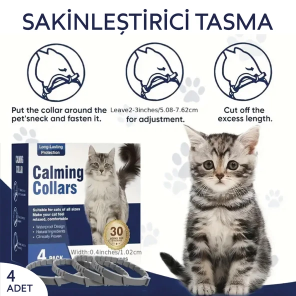 Calming Collars Cat Sakinleştirici Kedi Boyun Tasması 4'lü Paket ürün görseli 1