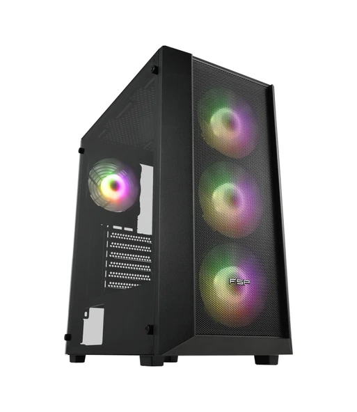 FSP CMT 218 650W 80+ 4 x 120MM Fixed RGB Fan Temperli Cam Kasa ürün görseli 1