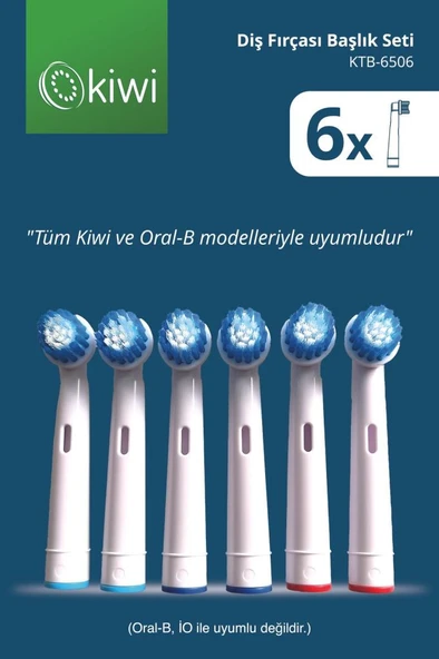 Kiwi Ktb-6506 6'lı Diş Fırçası Yedek Başlık Seti ürün görseli 1