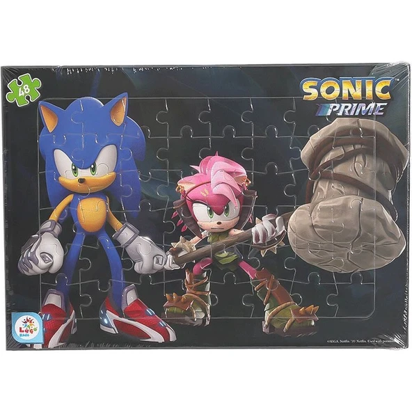 Laço Kids Sonic 48 Parça Frame Puzzle 1 SO7868 ürün görseli 1
